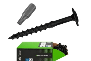 Konstrukční vrut PFS+ 6x50 talířová hlava TORX T30 černý Zn (100 ks v balení)